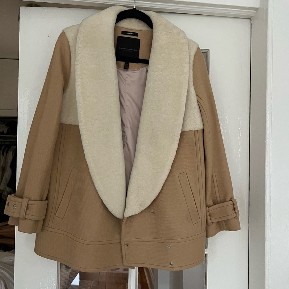 Club Monaco Shearling Fur Coat